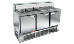 Стол для салатов HICOLD SLE3-111GN низкое стекло