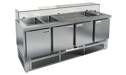 Стол для салатов HICOLD SLE3-1111GN низкое стекло