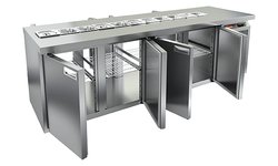 Стол для салатов сквозной HICOLD SL2T-1111/SN