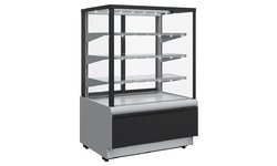 Витрина кондитерская Carboma KC70 VV 0,9-1 Standard Техно (9006-9005, черная)