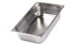 Гастроемкость Luxstahl P811-4 GN 1/1-100 (530х325х100) перф., нерж.